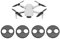 CERFFOOL 4 Pack Motor Protection Caps for DJI Mini 4 Pro/Mini 3 Pro/Mini 3/SE/1 Aluminum Alloy Waterproof Motor Cover Anti-Scratch Dustproof (Black)