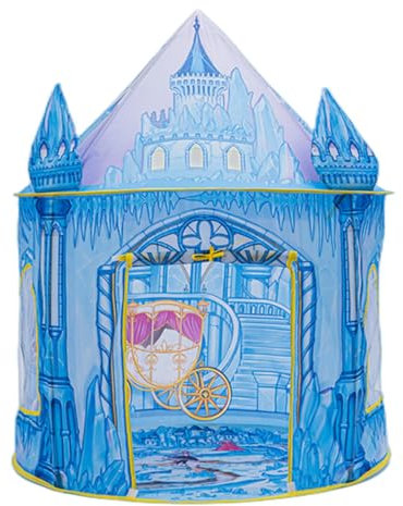 Benebomo Pop-Up-Spielzelt für Kinder, Kinderspielhaus, blaues Eisschloss, Kinderzelthaus für Mädchen und Jungen