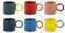 H&H – Set de 6 Tasses à Café Delight – 110 ml – New Bone China – Couleurs Assorties – Anse Ronde