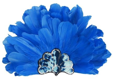 KANLVU Showgirl-Kopfschmuck Für Tänzerinnen, Bunte Federn Und Pailletten Feder Kopfbedeckung Für Karnevalskönigin, Samba-Paraden, Haarschmuck Showgirl-Accessoires
