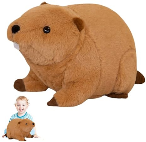 Générique Gefülltes Ragondin, niedliches Kuschelkissen aus Plüsch Nutria | Nutria Pelz Spielzeug niedlich Kuschel aus strapazierfähigem Plüsch glatt für Geburtstagsgeschenke Mädchen