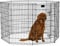 MidWest Homes for Pets 550-42 Laufstall und Spielgehege für Hunde, mit Tür, 61 x 107 cm, schwarze E-Beschichtung