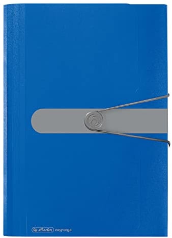 Herlitz 11208402 Fächermappe A4 PP, Blau, 12 Fächer
