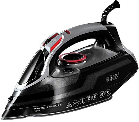 Russell Hobbs Ferro da stiro a vapore (3100W, colpo di vapore extra 210 g/min, vapore continuo 70 g/min) serbatoio 350 ml, piastra in ceramica, autopulente, spray, anti-calcare, anti-goccia 20630-56