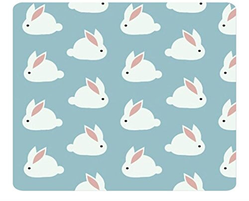 Lovely White Rabbit Customized Non-Slip Rubber Mousepad Gaming Mouse Pad