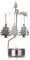 Drehbarer Kerzenhalter, drehbar, Metall, kleines Geschenk (Baum)