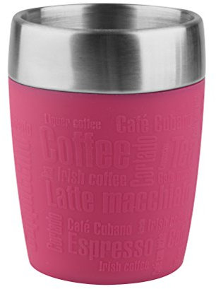 Tefal Travel Cup, Stainless Steel, Pink, 1 Count (Pack of 1), 0.2liters
