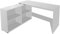vidaXL Bureau d'angle avec 4 Étagères Blanc Table de Travail Table Ordinateur