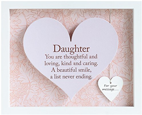 Arora 7601 Said with Sentiment Rectangular Heart Frames Daughter, Multicolour, One Size