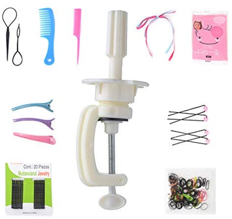 PERFEHAIR Mannequin Training Doll Head Stand Desk Table Clamp Tripod Holder, Adjustable Hairdressing Beauty Styrofoam Wig Hair Dummy Model Head Holder set