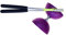 Fehn Eureka 515705 Acrobat 105 Gummi-Diabolo mit Aluminium-Handstäben, Violett