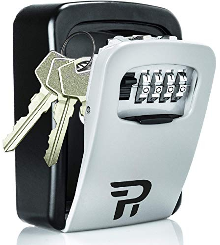 Rudy Run Schlüsselkasten für den Außenbereich - Wandhalterung, Kombinationsschloss für Hausschlüssel - Schlüsselverstecker zum Verstecken eines Schlüssels im Freien - Wasserdichter Schlüsselsafe
