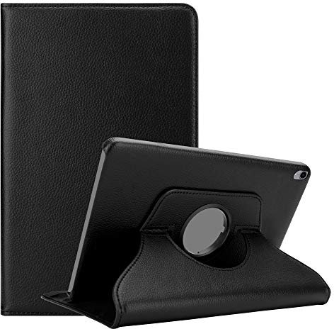 Cadorabo Coque Tablette pour Apple iPad Pro 12.9 2018 en Noir SUREAU – Housse Protection en Style Livre avec Auto Wake Up avec Stand Horizontal et Fermeture de Bande Élastique