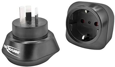 ANSMANN Reiseadapter Australien - Schuko Reisestecker mit Schutzklasse 1 & 2 - Travel Adapter für Reisen nach Australien China Argentinien Neuseeland Uruguay Fidschi Cookinseln Guatemala etc.