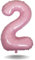 DIWULI Palloncino Compleanno Numero 2 XXL Rosa Decorazione