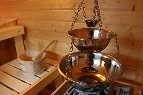 Sauna Zeremonie Deluxe: ciotola per evaporatore in acciaio inox pressofuso Maxi – 3 ciotole per infusione, cristalli di sale, cristalli di mento, versione: Maxi Basic