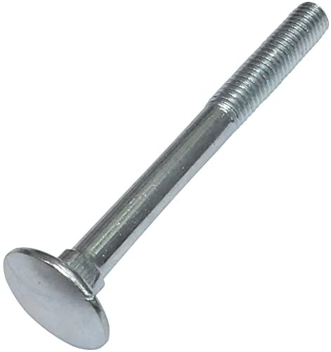 AERZETIX - C48976 - Lot de 100 boulons de carrosserie/charrue à tête ronde à collet carré- M5x50mm - en acier zingué - DIN 603