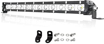 PICAA Fila Unica Barra luminosa a LED Fuoristrada 38cm 60W Fari Led Trattore 12V 24V Spot Slim Impermeabile LED Luce da Lavoro per Auto Barca FUORI STRADA 4X4 SUV ATV UTV Camion