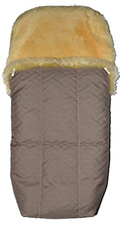 Moro-Design Lammfell Kinderwagen Fellsack Babywagen Felleinlage Fußsack Relugan Baby Fell (Braun)