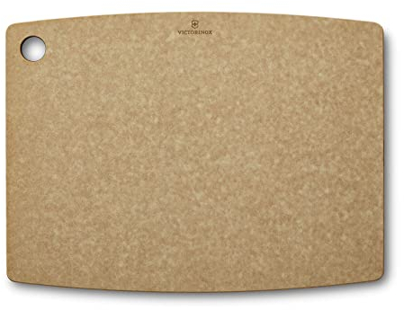 Victorinox Tabla de Cortar Cocina, Gourmet Serie, Cutting Board L 44.5 x, 33 x, 0.9, con Surco para Líquidos, Resistente, Apto para Lavavajillas, Marrón