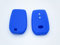 Carcasa Llave Silicona Compatible con Toyota Yaris Aygo RAV4 Avensis Auris C-HR Land Cruiser Goma 2 Botones Protección Suave Mando Coche (Azul)