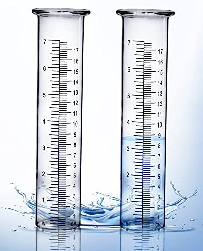 BIUWING Kunststoff-Regenmesser-Ersatzrohr, 12,7 cm Kapazität, Regenmesser, Röhren für Hof, Garten, Outdoor, Haus, mit Rohrbürste. Bestbewertet, kein Frost, Frostriss, Nicht zerbrechlich (2 Stück)