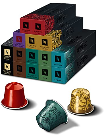 Nespresso Original Cápsulas de Café, 150 Unidades (Pack Discovery con 8 Variedades de Café) para Máquina de Café, Cafetera. Descubre tu gama de cafés preferida