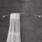 GEDY | Barre de douche semi-circulaire en aluminium anodisé, couleur blanche, dimensions 6,2 x 87,1 x 87,1 cm et poids 0,335 kg