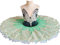 WIINXX Professionelles Ballett-Tutu für Kinder, Ballerina-Prinzessin, Mädchen, Schwanensee-Tanzkostüm, bestickter Tüll-Tutu-Wettbewerbsrock,Grün,120