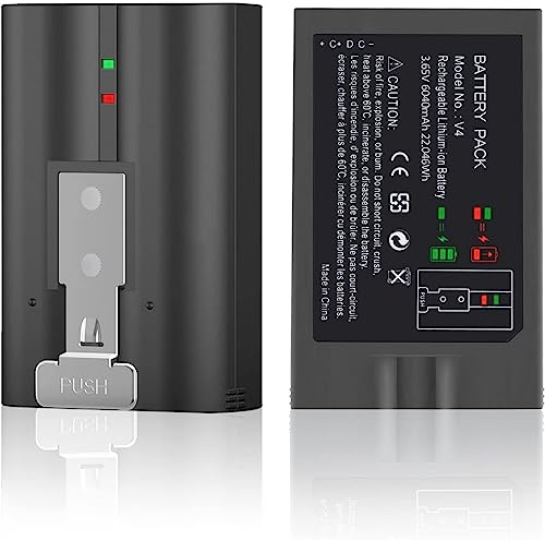 for Ring Video Doorbell 2/3/4/Ring Stick Up Cam Battery,Quick-Release for Video Doorbell 2,6040mAh,3.65V,22Wh,Ring Battery Pack Quick Release for Video Doorbell 2& Spotlight Cam(Video Doorbell2) 1PCS