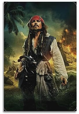 VZRSQZK Filmposter Fluch der Karibik, dekoratives Gemälde, Leinwand-Wandposter und Kunstdruck, modernes Familienschlafzimmer-Dekor-Poster, 60 x 90 cm