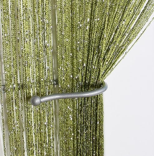 John Aird Jazz Glitter String Curtain Panel (Lime)