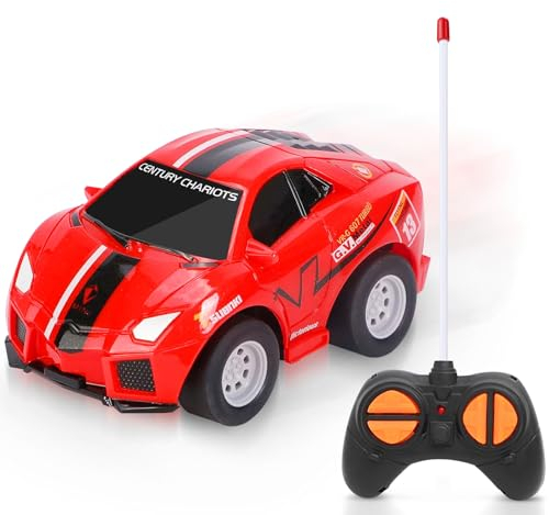 Funmo Ferngesteuertes Cars Auto, Autoferngesteuertes Auto in Rot, ferngesteuertes Auto ab 3 Jahre, Fernbedienung Spielzeug ab 2 3 4 5+ Jahre Jungen Mädchen Geschenk