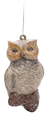 ZauberDeko Christbaumschmuck Anhänger Tiere Fuchs Eichhörnchen Eule Baumschmuck Weihnachten, Form:Eule