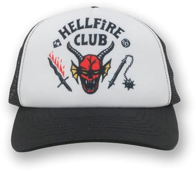 Bioworld Stranger Things Hellfire Club Trucker Cap schwarz, Schwarz , Einheitsgröße