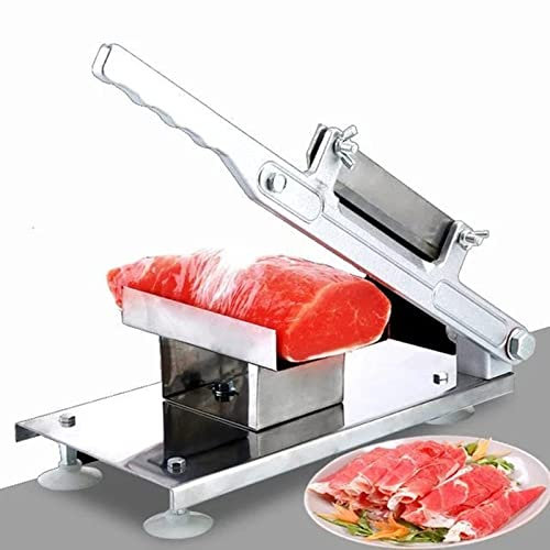Cortadora de carne para uso doméstico o comercial, cortadora de carne, picadora de carne manual, cortadora de carne de cordero congelada, cortadora de carne para el hogar de acero