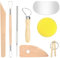 Ceramica para Modelar Herramientas, Adultos Arcilla de Esculpir Herramientas, Herramientas Arcilla, Herramientas De Escultura, Kit Ceramica Principiantes para DIY Arte Cerámica Escultura (8PCS)