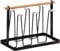 YUNXIASW 6 Cups Mug Glasses Cup Drying Rack Glass Holder Glass Drying Rack Black Powder Coated Steel for Kitchen, Living Room