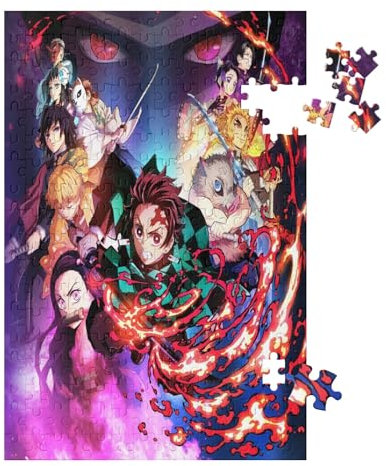 Jigsaw Puzzle 1000 Pieces for Adults,Demon Slayer Anime Figures,Large Puzzle Game Artwork for Adults Teens(38x26cm)-350