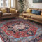 Mazovia Teppich Orientalisch Vintage - Waschbar rutschfest - Weich Traditioneller Teppich für Wohnzimmer Orientteppich - Fußbodenheizung geeignet - Rot Burgunderrot 160 x 230 cm