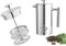 Has & Fas Cafetiere Stainless Steel 304 for 6-8 Cups, French Press Coffee Maker 1000ml/34Oz, Coffee Press Caffettiere Double Walled Insulated 3 Level Filtration System Cafeteria