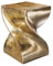 Riess Ambiente Skulpturaler Beistelltisch Twist 30cm Gold Aluminium Handmade Sitzhocker Couchtisch für Dein Wohnzimmer