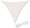 Relaxdays Toldo Vela Triangular, Tejido HDPE, Resistente a los Rayos UV, Cuerdas Tensoras, Blanco, 2 x 2 x 2 m