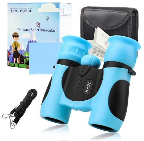 aeaean Monokulares Teleskop für Kinder,Fernglas 8x21,Gesichtskomfort-Gummi-Geschenkidee für Jungen und Mädchen im Alter von 3–12 Jahren Geburtstagsgeschenk (Blau, Fernglas)