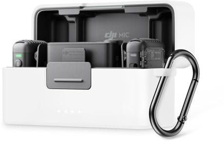 Funda de Silicona para dji Mic 2,Kit de micrófono inalámbrico Accesorios,Funda de Carga Funda Protectora de Almacenamiento para dji Micrófono Viajes,Fuera de Vlogging y Entrevista (Blanco)