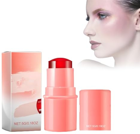 Milk Jelly Blush, Makeup Lip Tint, Milk Cooling Water Jelly Tint, Milk Jelly Lip Stain, Milk Blush Stick Jelly, Milk Jelly Blush Stick, Milk Tint Jelly (ONE SIZE,1PC-Coral)