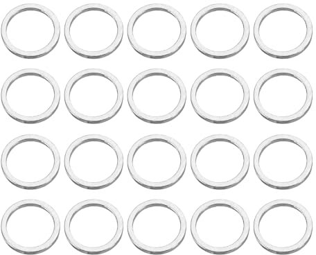 QUARKZMAN Metall O Ringe, 100 Stück 8mm Messing Schnalle Geschweißte O Ringe für Befestigung Schrauben Haken Campinggurte Hundeleinen Taschen Paracord Zubehör - Hell Silber