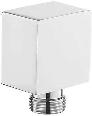 Schlauchanschluss Messing Wandanschlussbogen Wandanschluss 1/2 Zoll Universal Brauseanschlussbogen Sandanschluss Wandanschluss Dusche für Handbrause (Square, Silber)