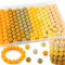 Kovict 150Pcs Silicone Beads 15mm Mix Color, Bulk Silicone Beads 15mm for Keychain Pens and Bracelet Making(Yellow)