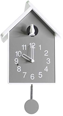 GLJTUO Moderne Kuckucksuhr, Moderne Version, von Vogelgezwitscher inspiriertes Design, die Lautstärke ist vollständig einstellbar, für Wohnzimmer, Kinderzimmer, Schlafzimmer, grün (grün)